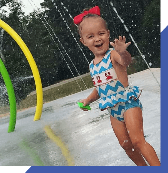 Baby girl playing